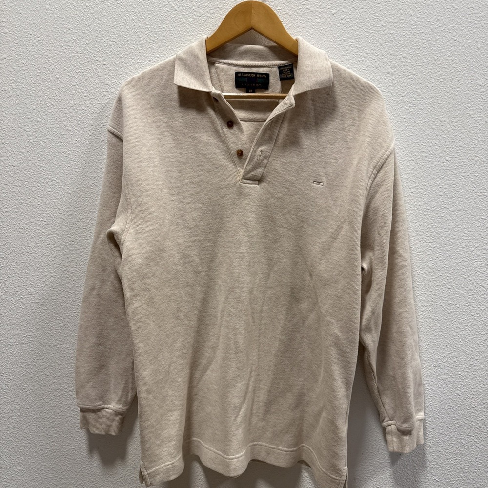 Alexander Julian Colours Men's Sweater‎ Size M Vintage Beige Cream